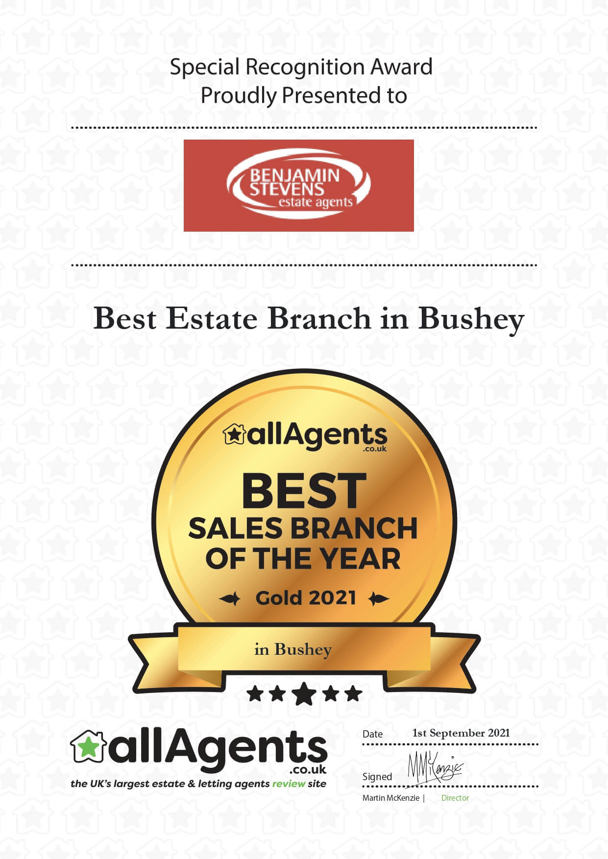 allAgents Best Sales Bushey 2021